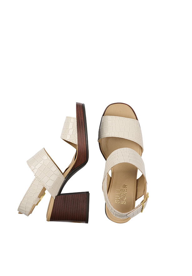 Sandale cu toc din piele naturala 